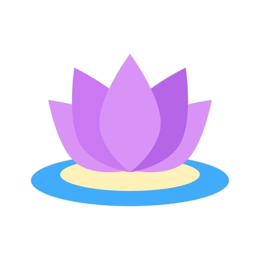 lotus on water icon